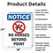 Signmission No Horses Beyond This Point OSHA Notice Sign, Aluminum, 18in W x 24in L, 2PK OS-2PACK-NS-A-1824-V-14658 - alternate 2